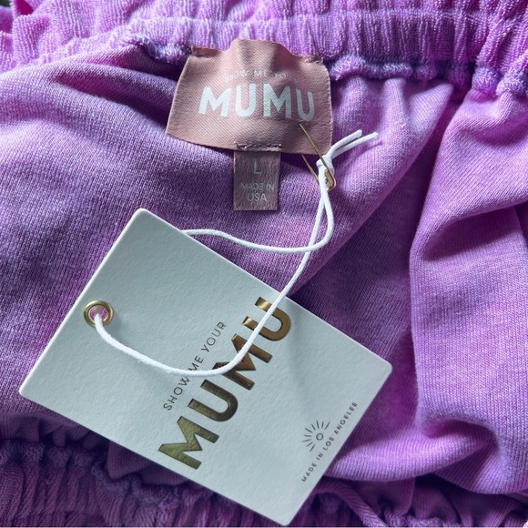 SHOW ME YOUR MUMU Angel Terry Cloth Mini Dress Purple Beach Babe Size Large - Picture 8 of 10